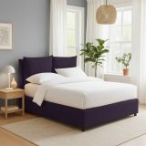 Letto Singolo Viola Sfoderabile Contenitore, Dimensione Materasso 90x200 cm - Oncino
