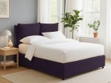 Letto Singolo Viola Sfoderabile Contenitore, Dimensione Materasso 90x200 cm - Oncino