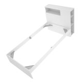 Letto singoloCadini, Sommier per camera da letto, Giroletto per stanza, Struttura porta materasso, 99x218 h96 cm, Bianco
