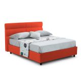 Letto un posto contenitore arancione 97x218cm rete inclusa - Brez