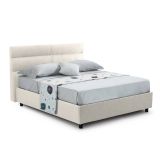 Letto un posto contenitore beige 97x218cm materasso incluso - Brendola