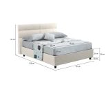 Letto un posto contenitore beige 97x218cm materasso incluso - Brendola