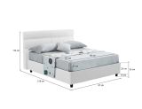 Letto un posto contenitore bianco 97x218cm materasso incluso - Brendola