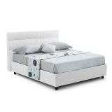 Letto un posto contenitore bianco 97x228cm rete inclusa - Brenta
