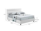 Letto un posto contenitore bianco 97x228cm rete inclusa - Brenta