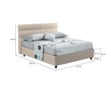 Letto un posto contenitore tortora 97x218cm materasso incluso - Brendola