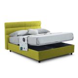 Letto un posto contenitore verde 97x228cm rete inclusa - Brenta