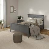 Letto un posto grigio 158x200cm rete inclusa - Arcevia