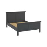 Letto un posto grigio 158x200cm rete inclusa - Arcevia