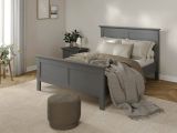 Letto un posto grigio 158x200cm rete inclusa - Arcevia
