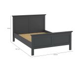 Letto un posto grigio 158x210cm rete inclusa - Clan
