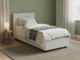Letto una piazza con contenitore bianco 105x215 - Albia
