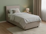 Letto una piazza con contenitore tortora 105x205 - Arminius