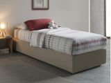 Letto una piazza con contenitore tortora 95x205 - Ermanna