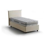 Letto una piazza contenitore beige 105x215cm adatto per materasso 90x200 cm - Alison