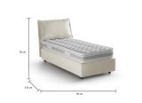 Letto una piazza contenitore beige 95x215cm comodo - Ancara