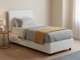 Letto una piazza contenitore bianco 105x205cm moderno - Ajan