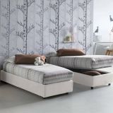 Letto una piazza contenitore bianco 105x205cm sfoderabile - Acrostico