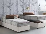 Letto una piazza contenitore bianco 105x205cm sfoderabile - Acrostico