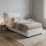 Letto una piazza contenitore bianco 105x215cm moderno - Abroghat