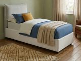 Letto una piazza contenitore bianco 105x215cm rivestimento in ecopelle - Assoreta