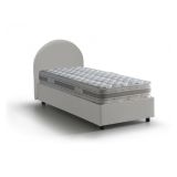 Letto una piazza contenitore bianco 95x205cm sfoderabile - Cirilla