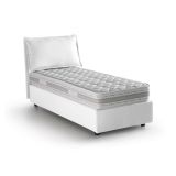 Letto una piazza contenitore bianco 95x215cm design - Ancara