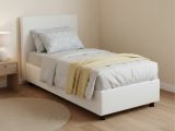 Letto una piazza contenitore bianco 95x215cm moderno - Shana