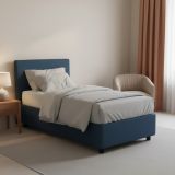 Letto una piazza contenitore blu 105x205cm materasso incluso - Arminius