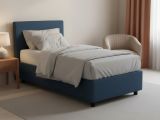 Letto una piazza contenitore blu 105x205cm materasso incluso - Arminius