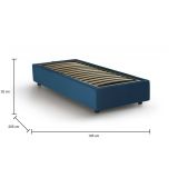 Letto una piazza contenitore blu 105x205cm rete inclusa - Acrostico