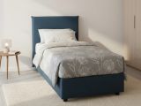 Letto una piazza contenitore blu 95x215cm adatto per materasso 80x200 cm - Shana