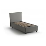 Letto una piazza contenitore grigio 105x205cm rete inclusa - Ajan