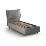 Letto una piazza contenitore grigio 95x215cm moderno - Azzurrino