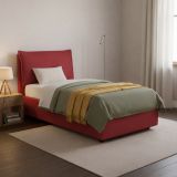 Letto una piazza contenitore rosso 95x205cm adatto per materasso 80x190 cm - Alto