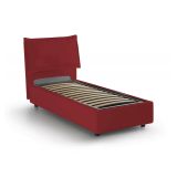 Letto una piazza contenitore rosso 95x205cm adatto per materasso 80x190 cm - Alto