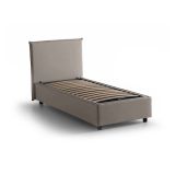 Letto una piazza contenitore tortora 105x215cm sfoderabile - Alder