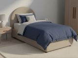 Letto una piazza contenitore tortora 95x205cm comfort - Parco