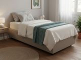Letto una piazza contenitore tortora 95x205cm design - Andry