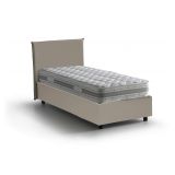 Letto una piazza contenitore tortora 95x205cm sfoderabile - Tashkent