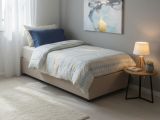 Letto una piazza contenitore tortora 95x215cm comfort - Avova