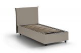 Letto una piazza contenitore tortora 95x215cm design - Domnitor