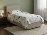 Letto una piazza contenitore tortora 95x215cm design - Domnitor