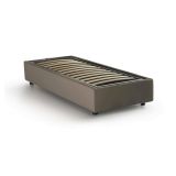 Letto una piazza contenitore tortora 95x215cm moderno - Ava