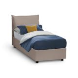 Letto una piazza contenitore tortora 95x215cm sfoderabile - Delhi