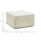 Letto una piazza pieghevole 80x80cm panna - Abak