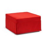 Letto una piazza pieghevole 80x80cm rosso - Abak