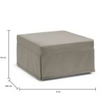 Letto una piazza pieghevole 80x80cm tortora - Abak