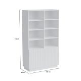 Libreria 10 ripiani bianca 172x100h cm - Miniato