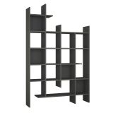 Libreria 18 ripiani antracite 122x188h cm - Achela